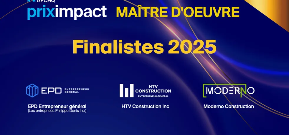 Prix Impact – Maître d’œuvre 2025 : Trois finalistes d’exception à découvrir