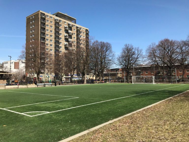 Terrain de soccer aménagé